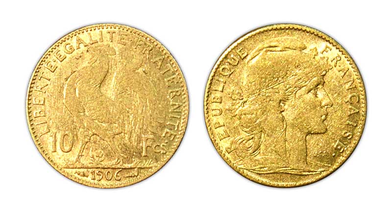 10 francs or - 1906