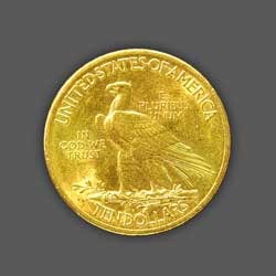 10 Dollars GOLD - 1909 back