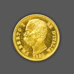 20 Liras GOLD - 1881 front